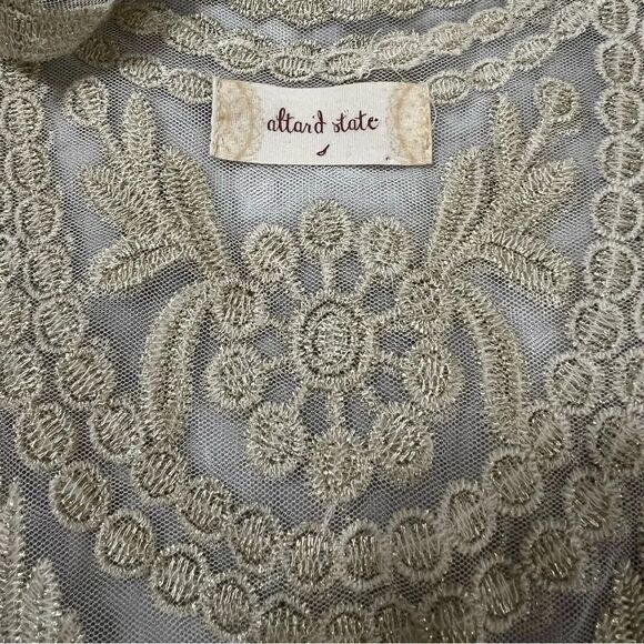 altar’d state lace embroidered sheer tank top size small - Picture 8 of 12